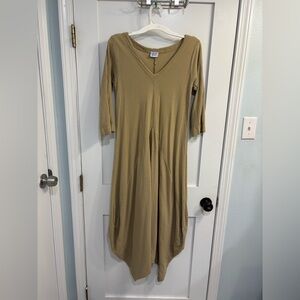Oh My Gauze! Tan Long Sleeve Dress